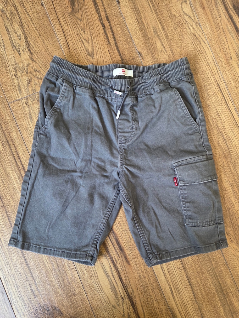 Levi's Boys Gray Pull-on Cargo Shorts Size L